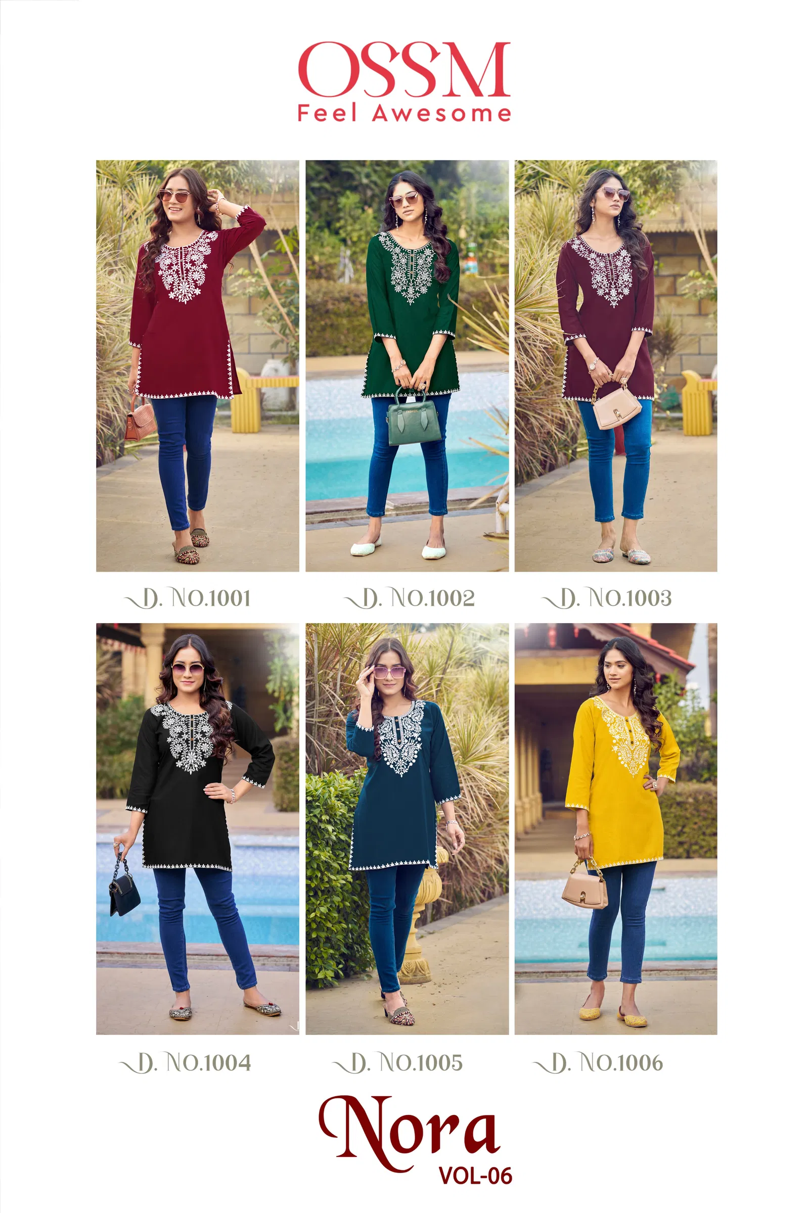 Nora Vol 6 By Ossm Rayon Wholesale Ladies Short Kurtis Suppliers In India